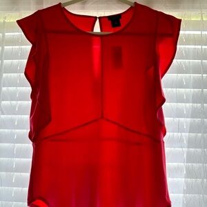 Red Blouse Ann Taylor